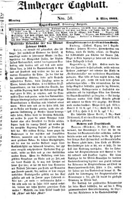 Amberger Tagblatt Montag 2. März 1863