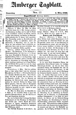 Amberger Tagblatt Donnerstag 5. März 1863