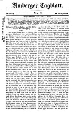 Amberger Tagblatt Mittwoch 11. März 1863