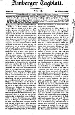 Amberger Tagblatt Samstag 14. März 1863