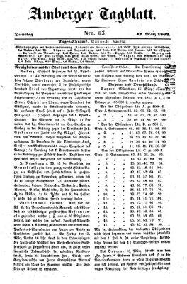 Amberger Tagblatt Dienstag 17. März 1863