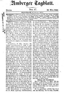 Amberger Tagblatt Montag 23. März 1863