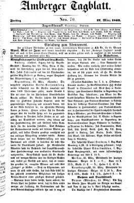 Amberger Tagblatt Freitag 27. März 1863