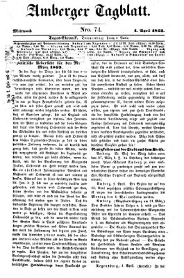 Amberger Tagblatt Mittwoch 1. April 1863