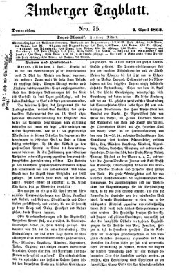 Amberger Tagblatt Donnerstag 2. April 1863