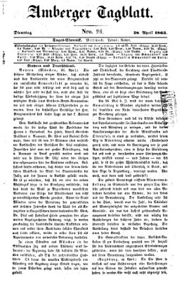 Amberger Tagblatt Dienstag 28. April 1863