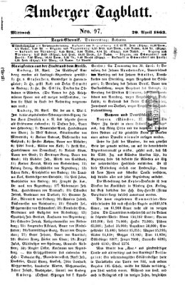 Amberger Tagblatt Mittwoch 29. April 1863