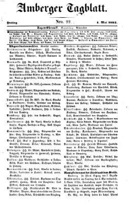 Amberger Tagblatt Freitag 1. Mai 1863