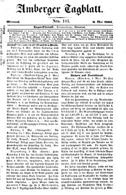 Amberger Tagblatt Mittwoch 6. Mai 1863