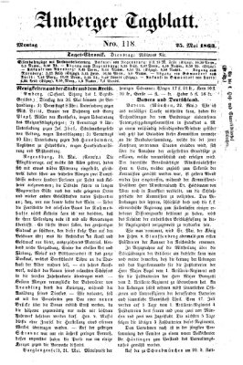 Amberger Tagblatt Montag 25. Mai 1863