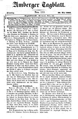 Amberger Tagblatt Dienstag 26. Mai 1863