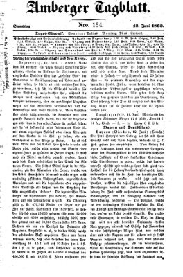 Amberger Tagblatt Samstag 13. Juni 1863