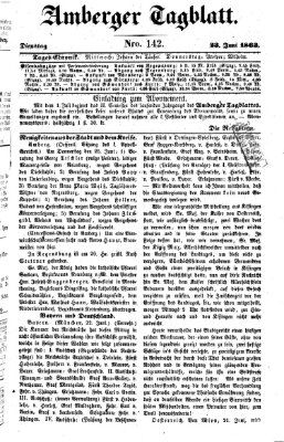 Amberger Tagblatt Dienstag 23. Juni 1863