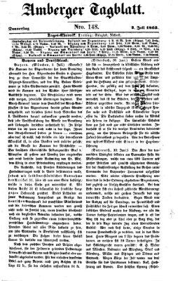 Amberger Tagblatt Donnerstag 2. Juli 1863