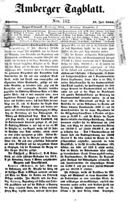 Amberger Tagblatt Samstag 18. Juli 1863