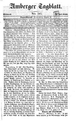 Amberger Tagblatt Mittwoch 22. Juli 1863