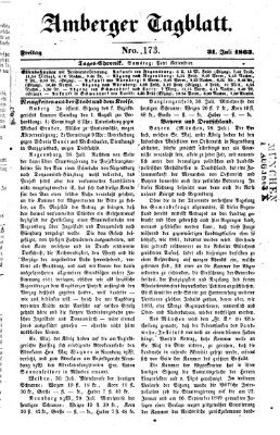 Amberger Tagblatt Freitag 31. Juli 1863