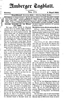 Amberger Tagblatt Samstag 1. August 1863