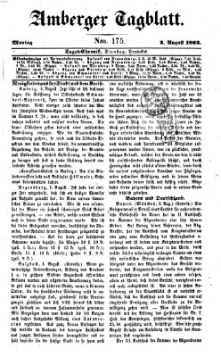 Amberger Tagblatt Montag 3. August 1863