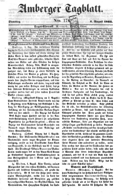 Amberger Tagblatt Dienstag 4. August 1863