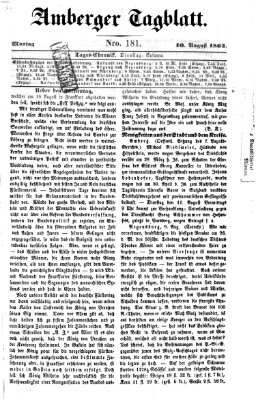 Amberger Tagblatt Montag 10. August 1863