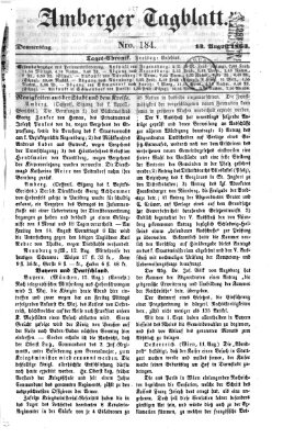 Amberger Tagblatt Donnerstag 13. August 1863