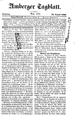 Amberger Tagblatt Samstag 22. August 1863