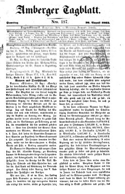 Amberger Tagblatt Samstag 29. August 1863