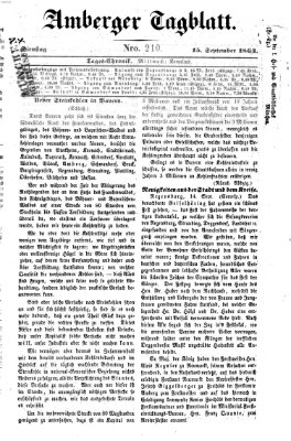 Amberger Tagblatt Dienstag 15. September 1863