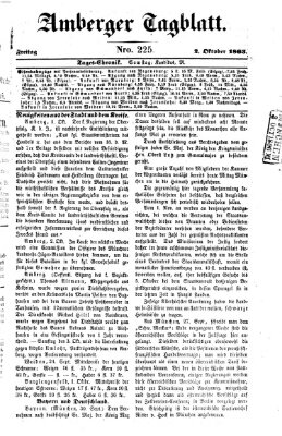 Amberger Tagblatt Freitag 2. Oktober 1863