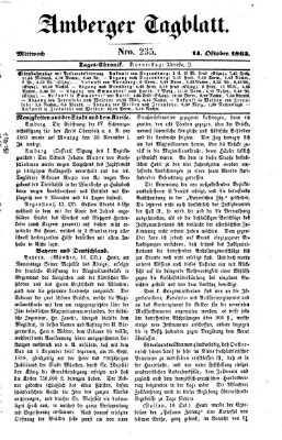 Amberger Tagblatt Mittwoch 14. Oktober 1863