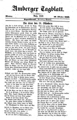 Amberger Tagblatt Montag 19. Oktober 1863