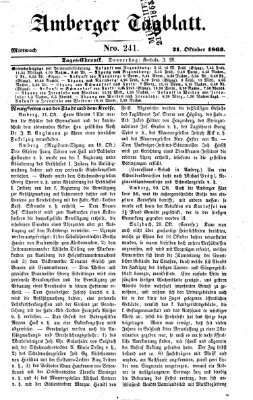 Amberger Tagblatt Mittwoch 21. Oktober 1863