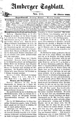 Amberger Tagblatt Samstag 24. Oktober 1863