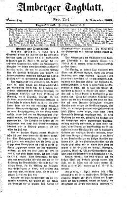 Amberger Tagblatt Donnerstag 5. November 1863