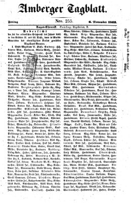 Amberger Tagblatt Freitag 6. November 1863