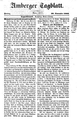 Amberger Tagblatt Freitag 20. November 1863