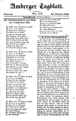 Amberger Tagblatt Donnerstag 26. November 1863