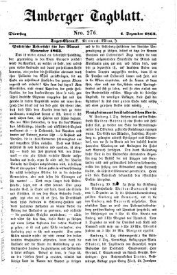 Amberger Tagblatt Dienstag 1. Dezember 1863