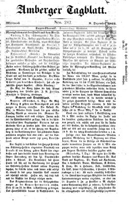 Amberger Tagblatt Mittwoch 9. Dezember 1863