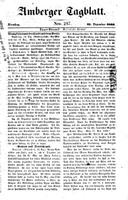 Amberger Tagblatt Dienstag 15. Dezember 1863