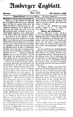 Amberger Tagblatt Samstag 19. Dezember 1863