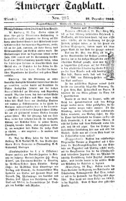 Amberger Tagblatt Dienstag 22. Dezember 1863