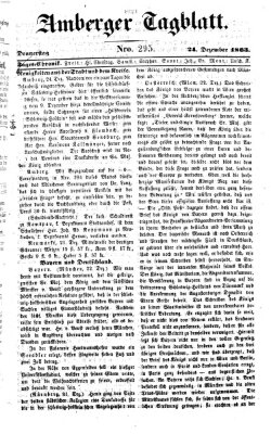 Amberger Tagblatt Donnerstag 24. Dezember 1863