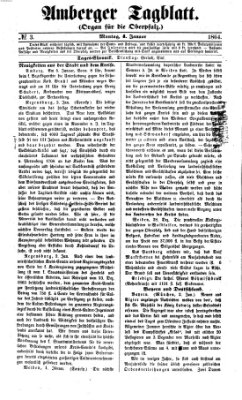 Amberger Tagblatt Montag 4. Januar 1864