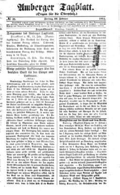 Amberger Tagblatt Freitag 12. Februar 1864