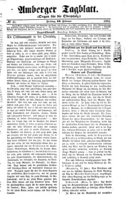 Amberger Tagblatt Freitag 19. Februar 1864