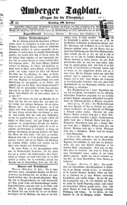 Amberger Tagblatt Samstag 20. Februar 1864