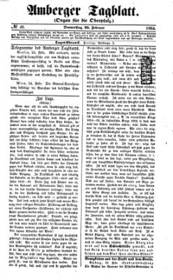 Amberger Tagblatt Donnerstag 25. Februar 1864