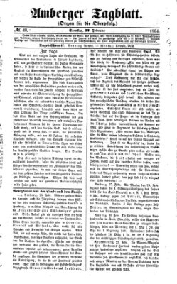 Amberger Tagblatt Samstag 27. Februar 1864